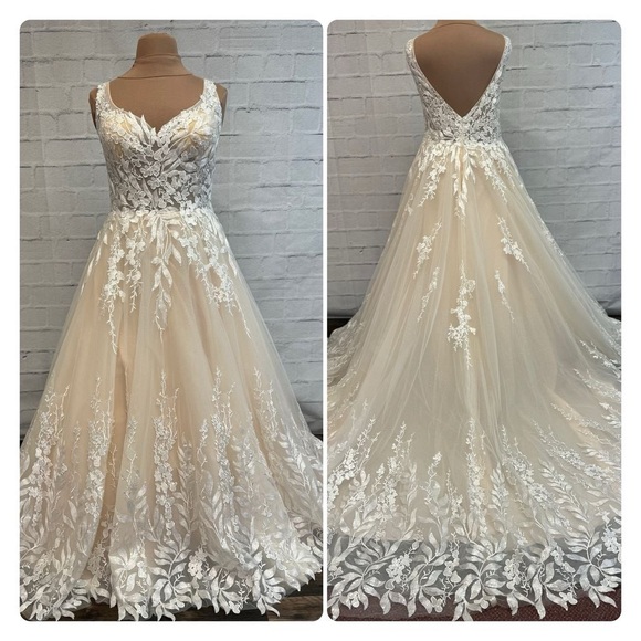 New Wedding Gown by Davinci 50751 - Picture 1 of 7